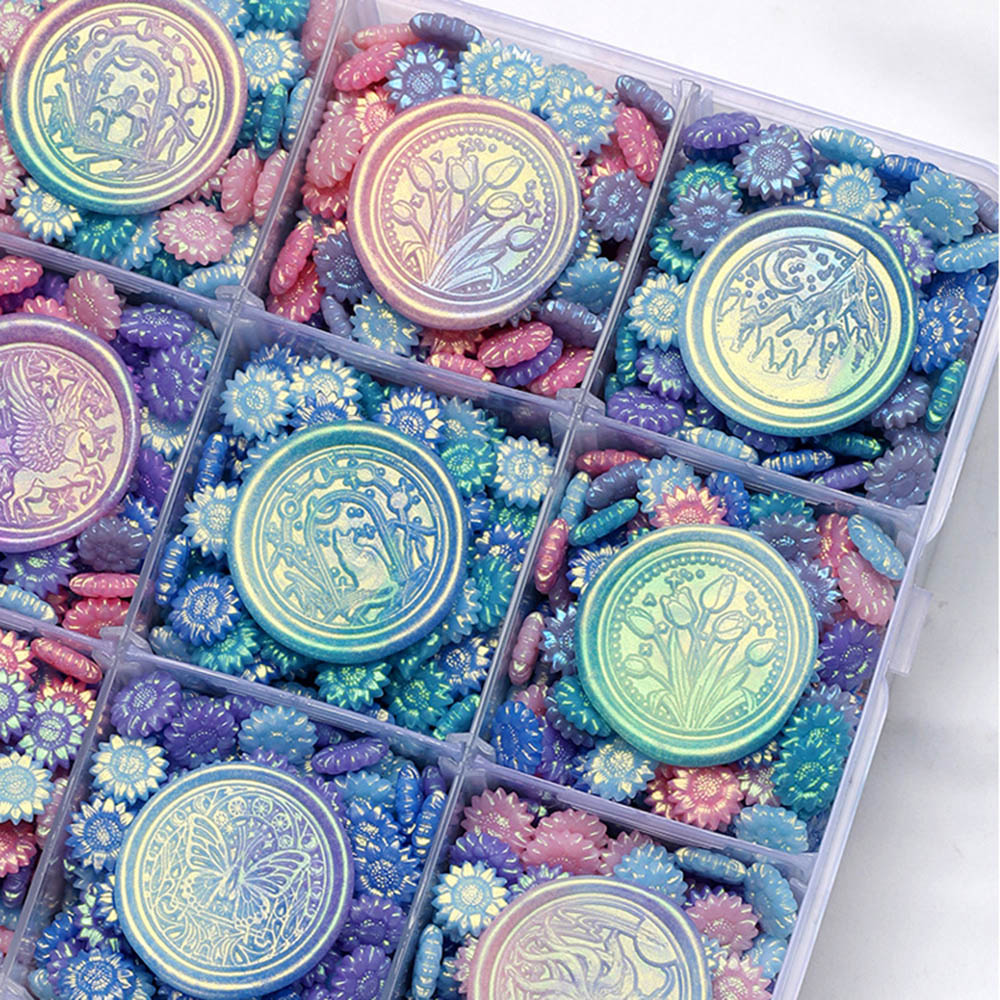 Wax Seal Stamp Kit - 100 sztuk mieszane kolory brokat marzycielski