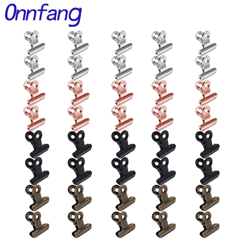 Binder Clip Assorted - 40/20 sztuk zestaw Mini 21x23mm metalowy