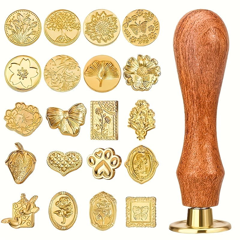 Wax Seal Stamp Kit - 21-częściowy zestaw stempli do wosku z