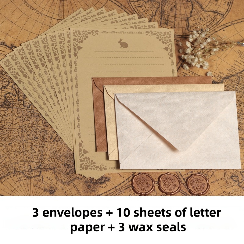 16 szt. Vintage lniane koperty – Wax Seal Stamp Kit recenzja i cena