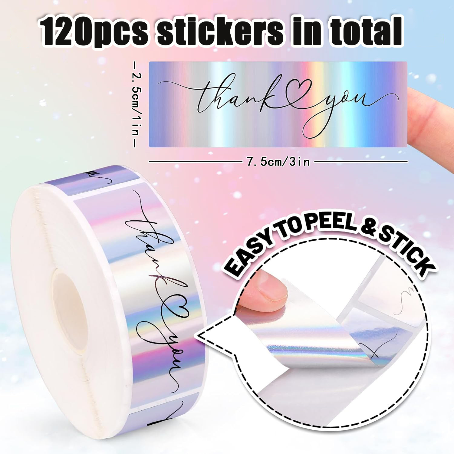 JCAC 120 sztuk/rolka 3-calowe  – Sticker Label Roll recenzja i cena