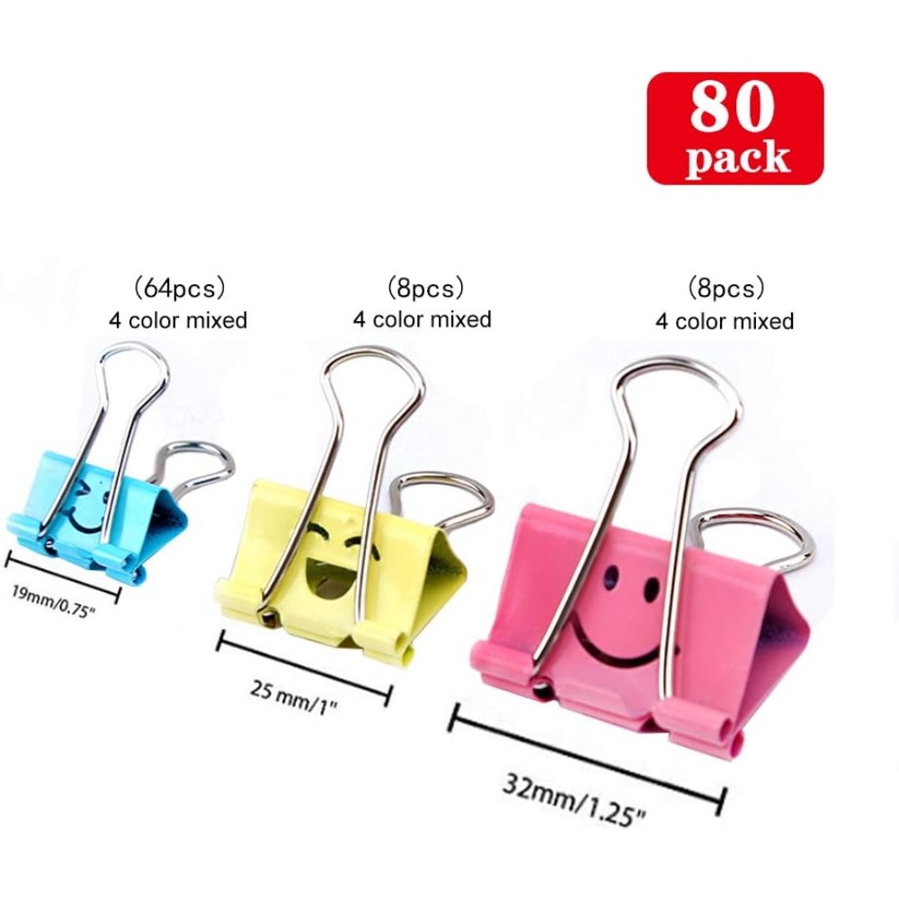 80 sztuk różnych klipsów do do – Binder Clip Assorted recenzja i cena